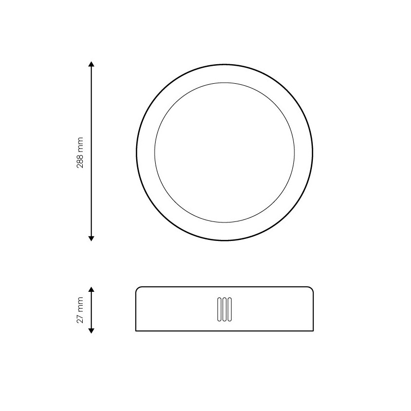 Panel de Superficie Serie Slim Circular 25W