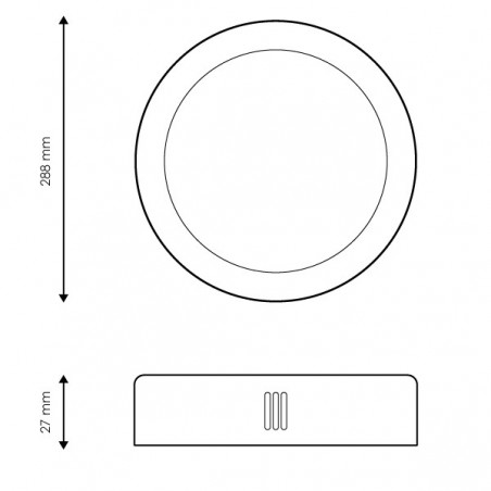 Panel de Superficie Serie Slim Circular 25W