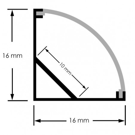 Perfil de aluminio L 2 metros 12V/24V