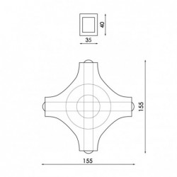 Aplique de pared LED Star...