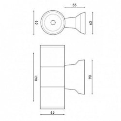 Aplique de pared Tube...