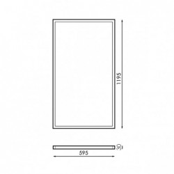 Panel LED Rectangular Serie Bure 120X60 cm 80W