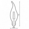 Bombilla LED Filamento E14 C35 Punta  4W Ámbar