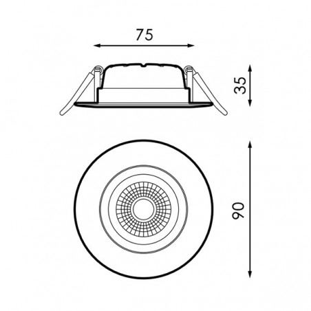 Downlight LED CobMon 7W