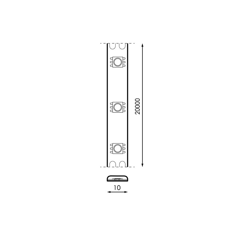 Tira de LED 24V DC SMD5050 Videny IP20 60 Led/m - 20 Metros