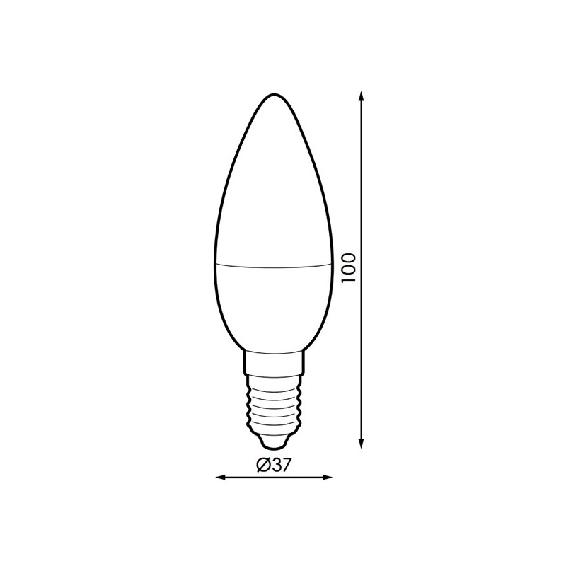 Bombilla LED C37 E14 6W