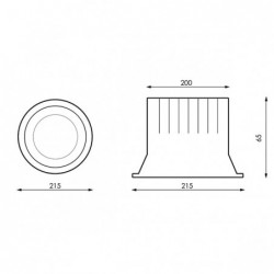 Downlight LED Luxtar 50W (UGR 19)