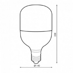 Bombilla LED E27 T140 50W - 6500K