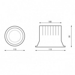 Downlight LED Luxtar 15W (UGR 19)