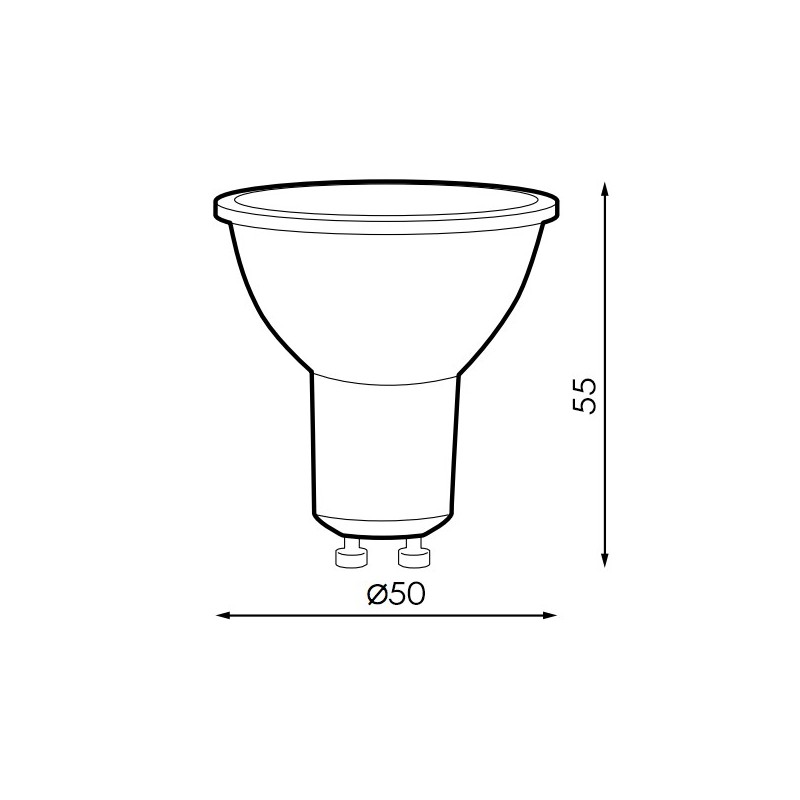 Bombilla LED GU10 Smd Plus 7W Regulable 38º