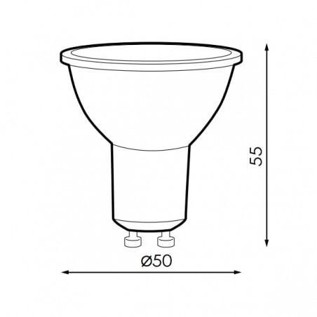 Bombilla LED GU10 Smd Plus 7W Regulable 38º