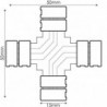 Conector para Tira 10MM 12V/24V Monocolor Tipo X