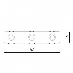 Cadena de 20 Módulos de 3 LED SMD 5730 12V 1.2W