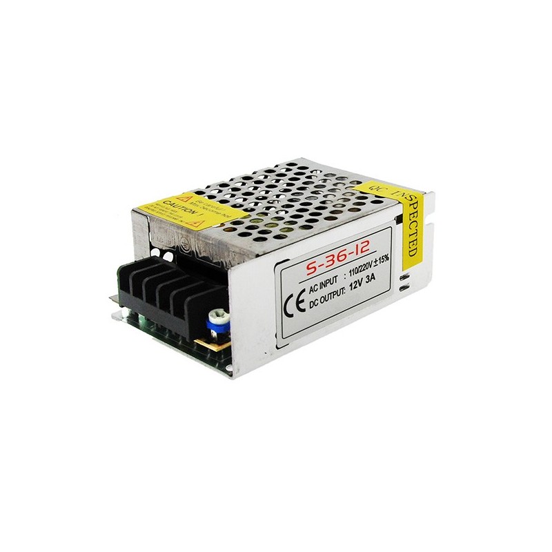 Fuente de alimentación para tiras LED 36W 12VDC