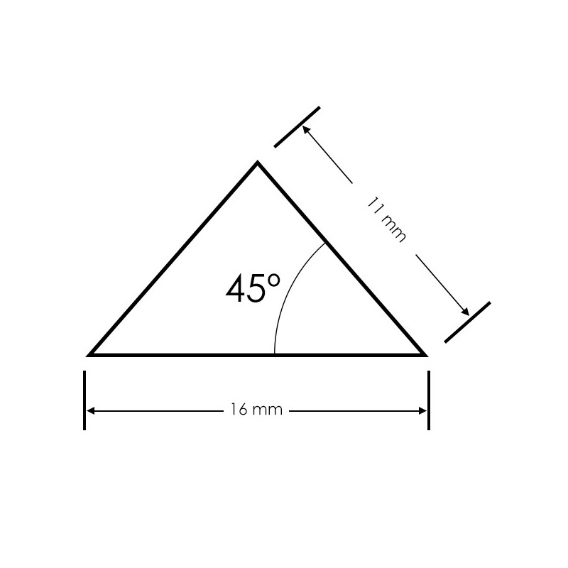 Perfil de aluminio Triangular 2 metros 12V/24V