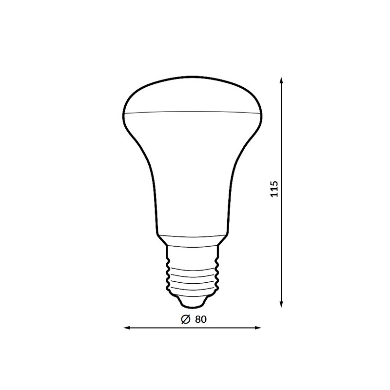 Bombilla LED E27 R80 12W